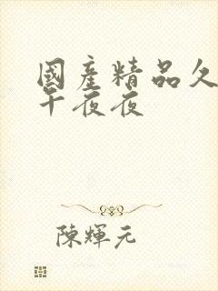 国产精品久久久午夜夜