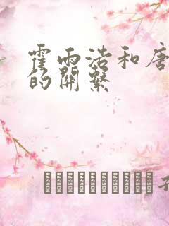 霍雨浩和唐舞麟的关系