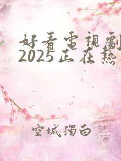 好看电视剧推荐2025正在热播的剧