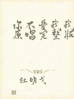 你不爱我我爱你原唱完整版