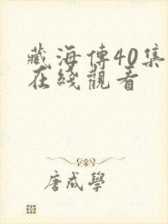 藏海传40集全在线观看