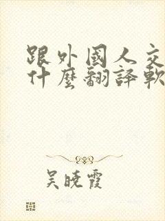 跟外国人交流用什么翻译软件最方便