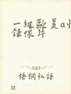 一级欧美a性色录像片