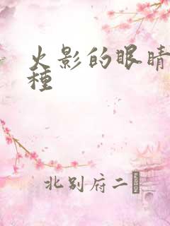 火影的眼睛有几种