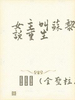 女主叫苏黎的小说重生