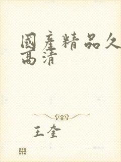 国产精品久久久高清