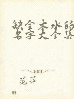 缺金木水的男孩名字大全集