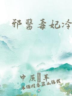 邪医毒妃冷王爷