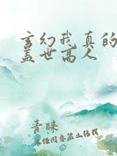 玄幻我真的不是盖世高人