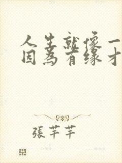 人生就像一场戏因为有缘才相遇