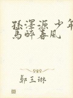 孙泽源 少年白马醉春风