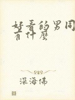 好看的男同小说有什么