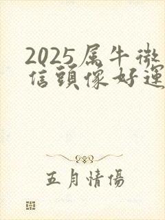 2025属牛微信头像好运招财头像