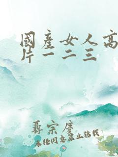 国产女人高潮毛片一二三