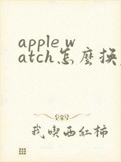apple watch怎么换表盘
