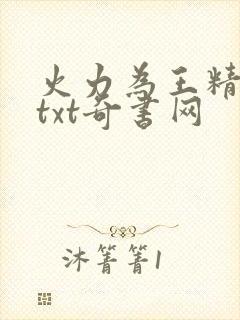 火力为王精校版txt奇书网