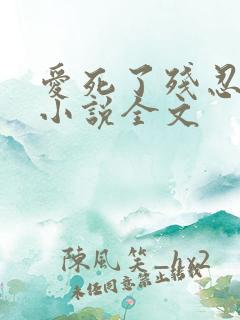 爱死了残忍的你小说全文