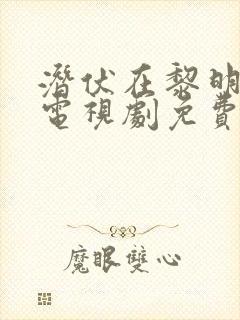 潜伏在黎明之前电视剧免费全集