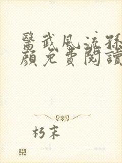 医武风流孙哲朱颜免费阅读