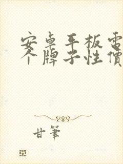 安卓平板电脑哪个牌子性价比高