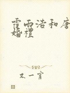 霍雨浩和唐舞桐婚礼