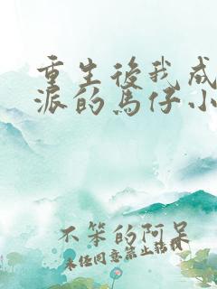 重生后我成了反派的马仔小说免费阅读