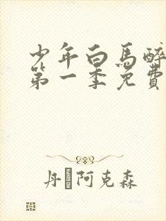 少年白马醉春风第一季免费观看完整版