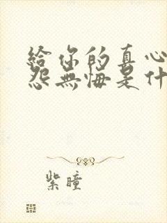 给你的真心我无怨无悔是什么歌