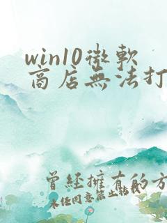 win10微软商店无法打开