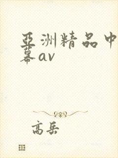 亚洲精品中文字幕av