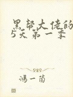 黑帮大佬的365天第一季