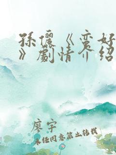 孙俪《蛮好人生》剧情介绍