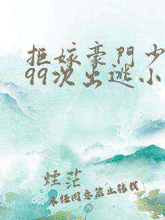 拒嫁豪门少夫人99次出逃小说完整