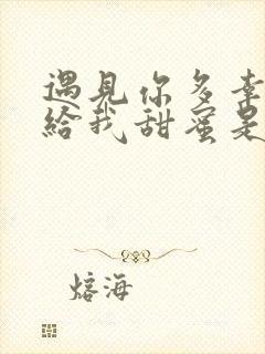 遇见你多幸运带给我甜蜜是什么歌