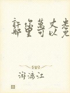 许你万丈光芒好哪里可以免费阅读