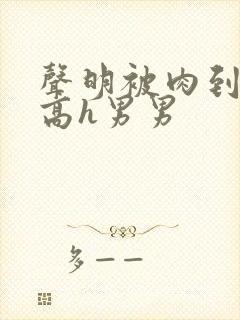 声明被肉到失禁高h男男