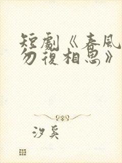 短剧《春风不言勿复相思》结局