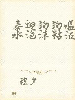 泰迪狗狗呕吐黄水泡沫粘液原因