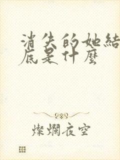 消失的她结局到底是什么