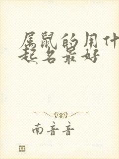 属鼠的用什么字起名最好