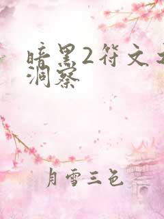 暗黑2符文之语洞察