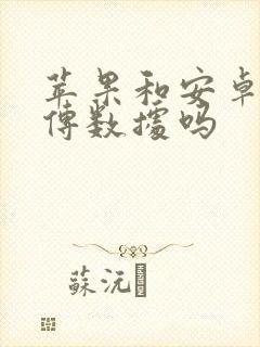 苹果和安卓可以传数据吗