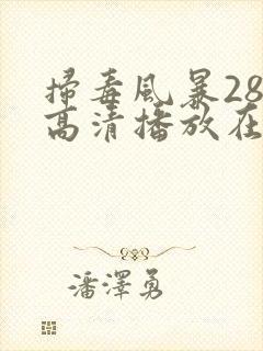 扫毒风暴28集高清播放在线观看