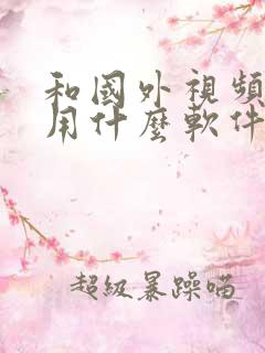 和国外视频聊天用什么软件