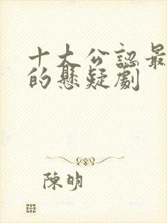 十大公认最好看的悬疑剧