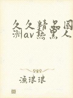 久久精品国产亚洲av热黑人