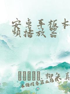 安卓平板本地视频播放器