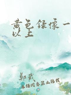 黄色录像一级片以上