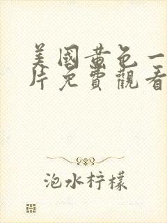 美国黄色一级大片免费观看