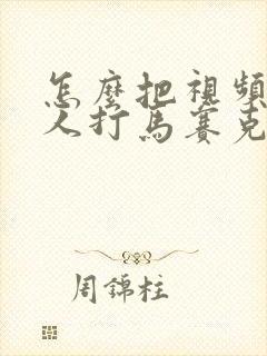 怎么把视频中的人打马赛克